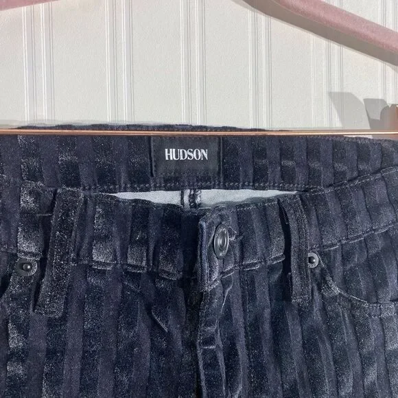 Hudson Velvet Stripe Pants Sz 27 - Picture 3 of 5